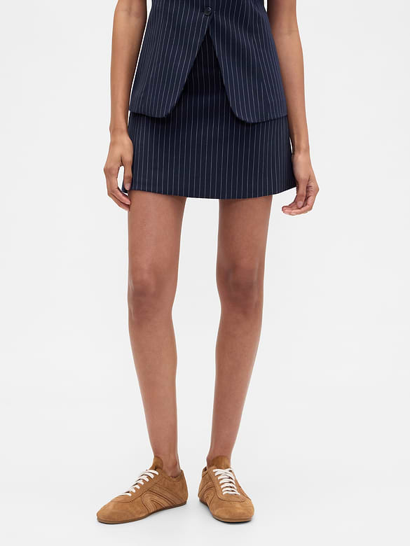 Recycled Pull-On Mini Skirt