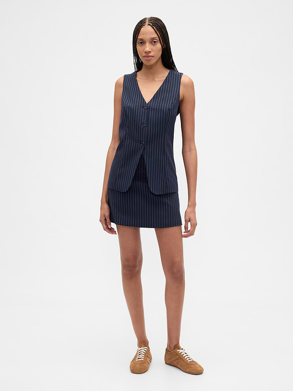 Recycled Pull-On Mini Skirt