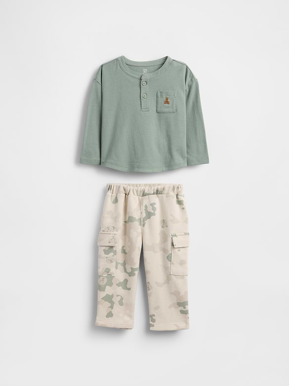 Baby Pocket Henley Outfit Set