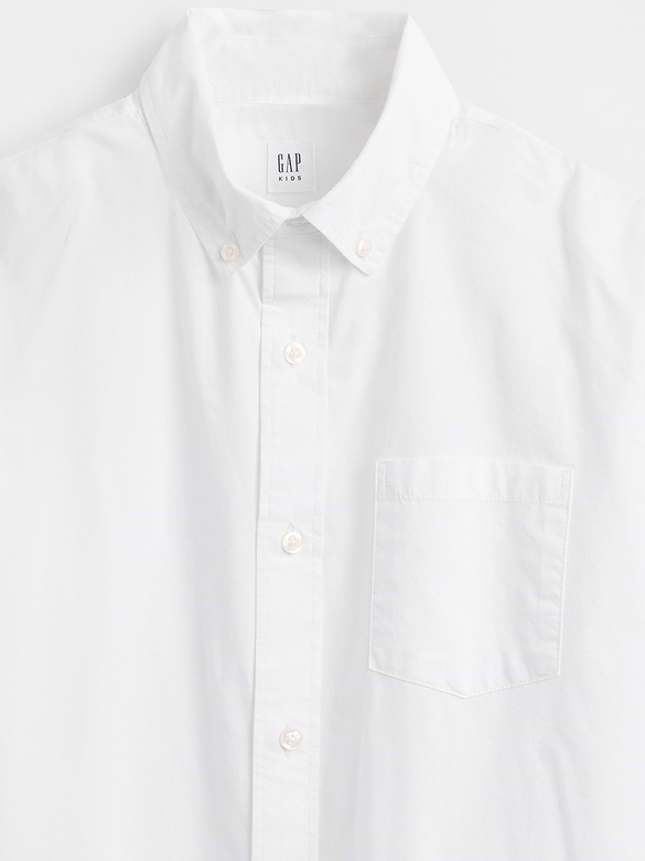 Kids Poplin Uniform Relaxed Shirt