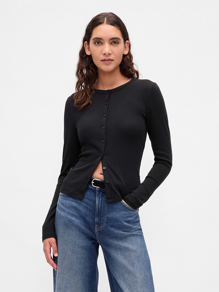 Image number 1 showing, Modern Crewneck Cardigan