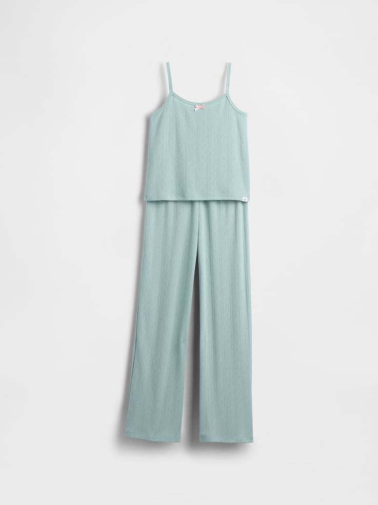 Image number 2 showing, Kids Recycled Pointelle Tank PJ Set