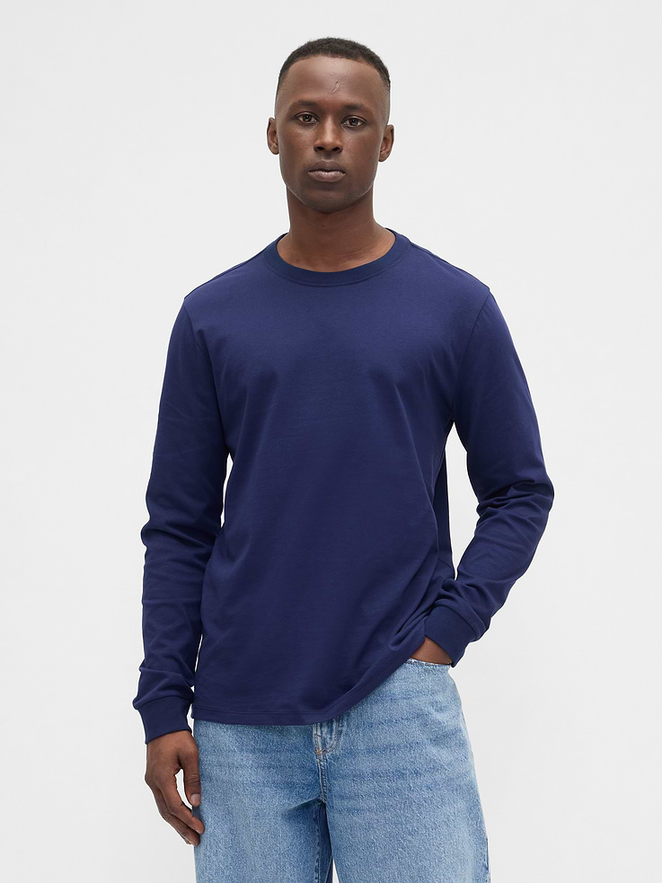 Gap Factory Men's Everyday Soft Crewneck T-Shirt (New Navy Blue)