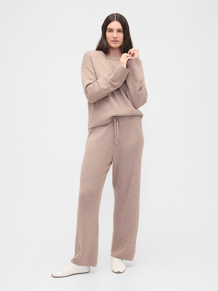 Image number 5 showing, CashSoft Relaxed Ribbed Sweater Pants