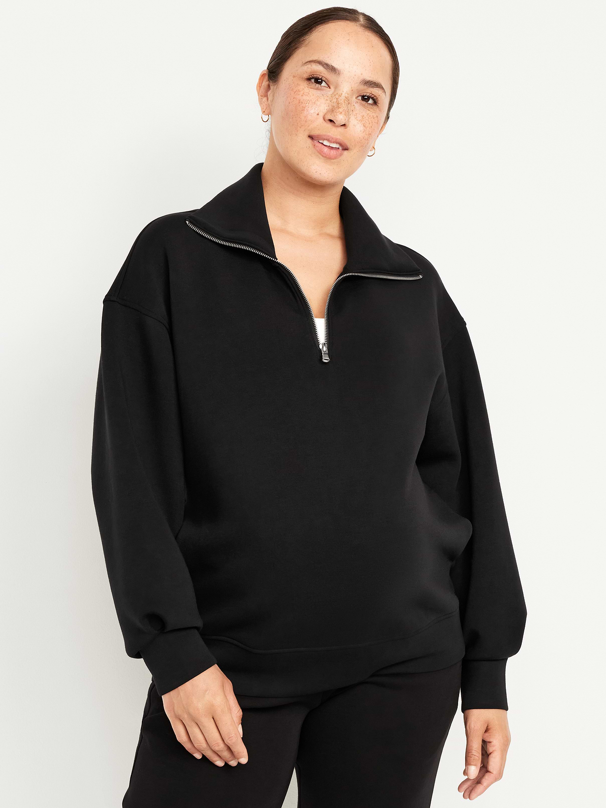Maternity Bounce Fleece Half-Zip Pullover