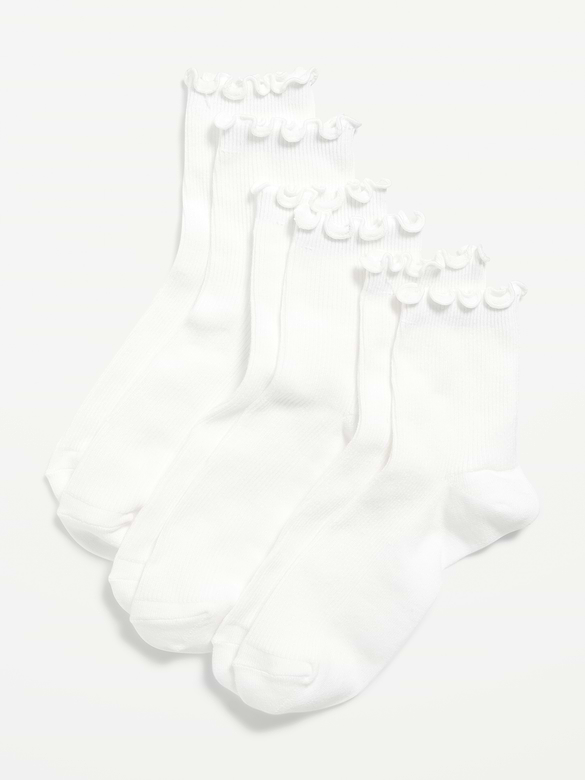 Ruffled Crew Sock 3-Pack for Women