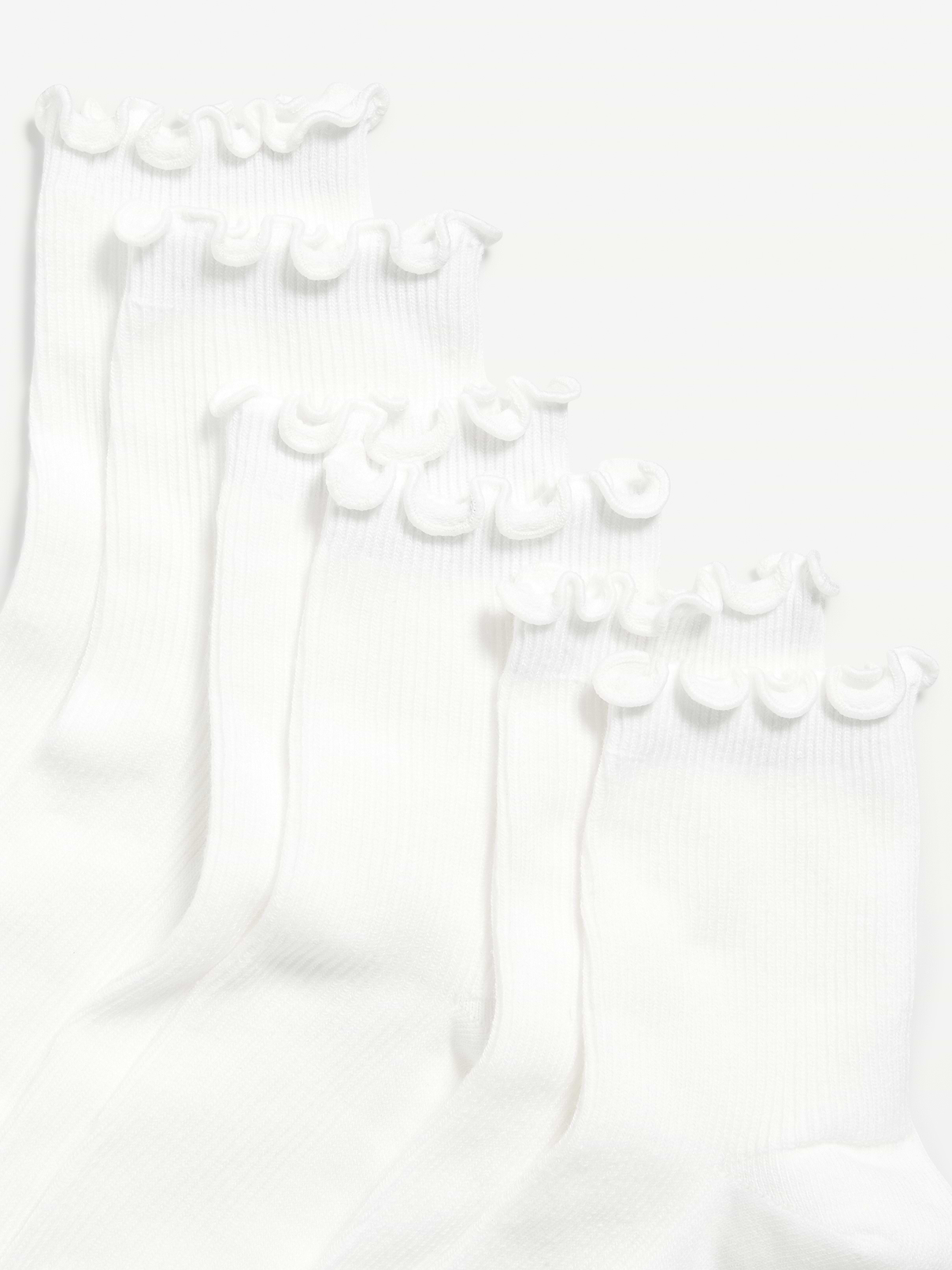 Image number 2 showing, Ruffled Crew Sock 3-Pack for Women