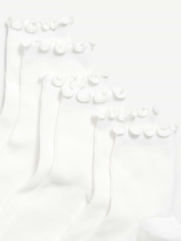 Ruffled Crew Sock 3-Pack for Women