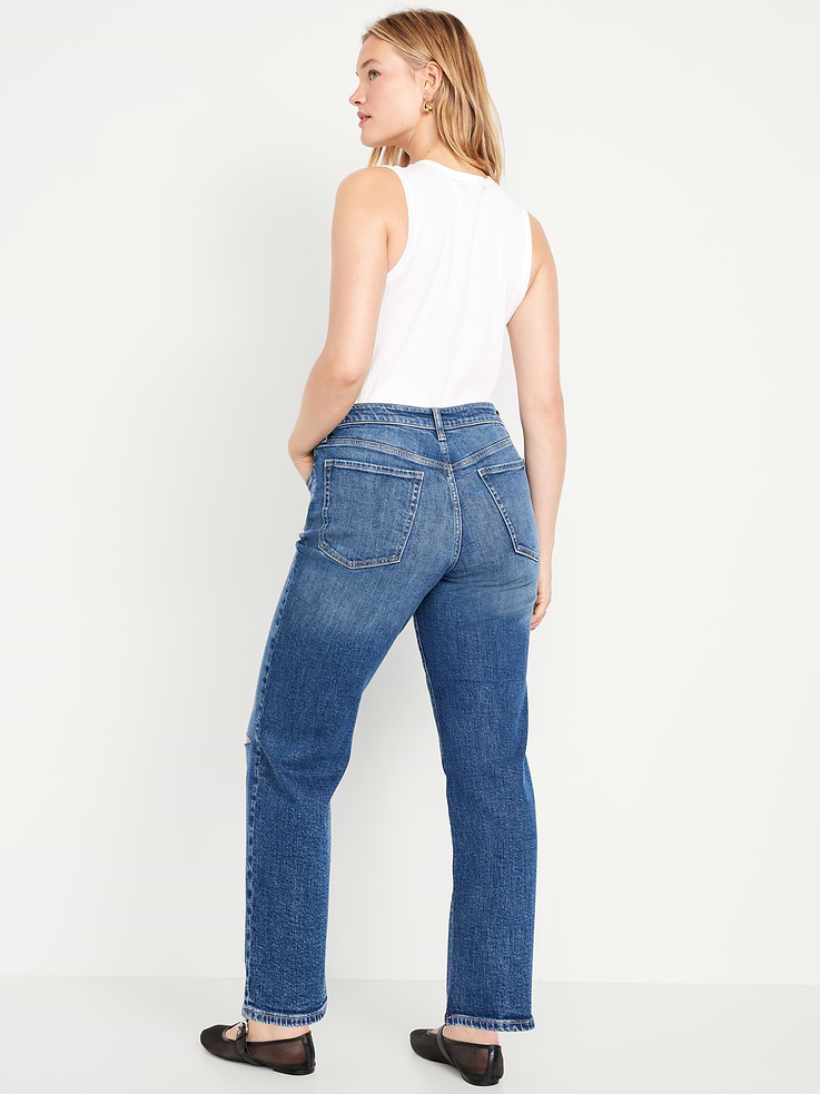 L'image numéro 8 présente Jean OG ample déchiré à taille haute