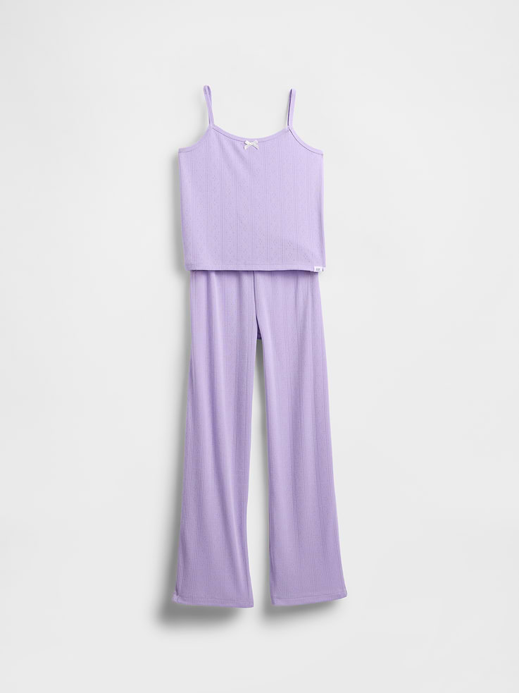 Image number 2 showing, Kids Recycled Pointelle Tank PJ Set