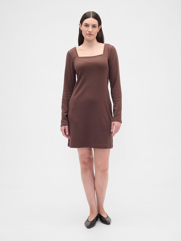 Image 4 of 6, Squareneck Mini Dress