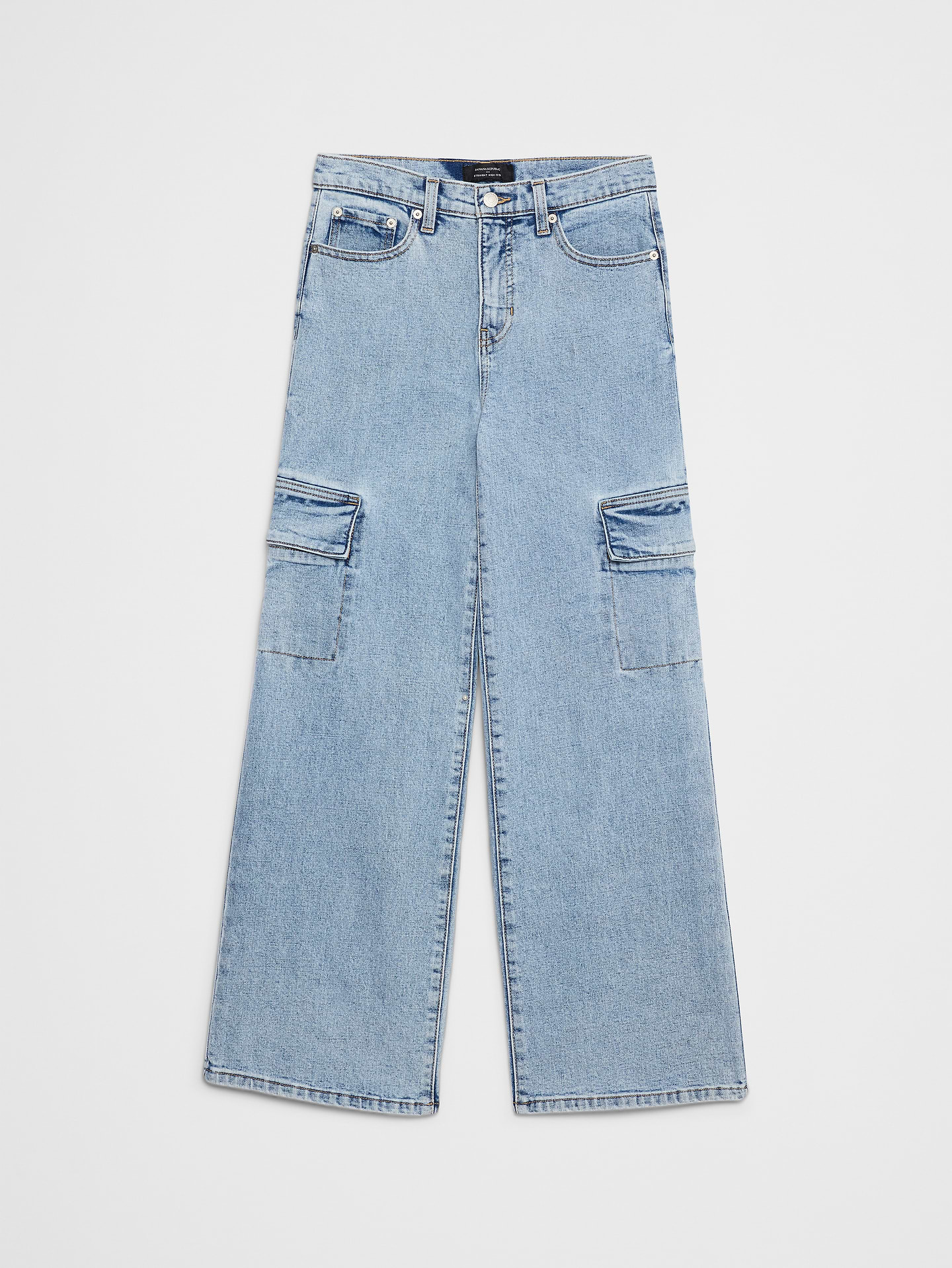 Image number 4 showing, Straight High-Rise Cargo Jean