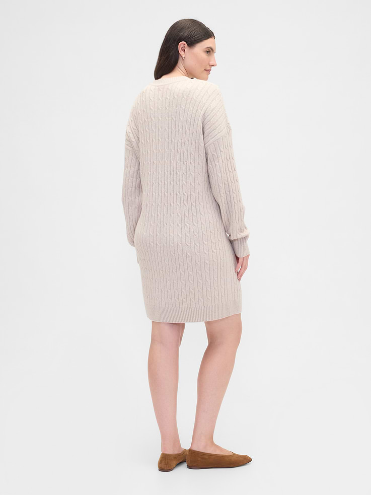 Image 5 of 6, CashSoft Relaxed Crewneck Sweater Mini Dress