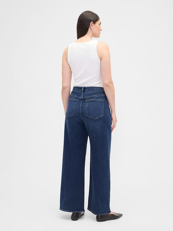 High Rise Wide-Leg Sweatpant Jeans