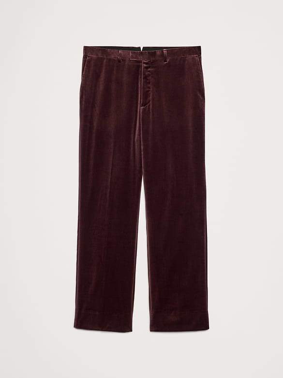 Pantalon droit en velours