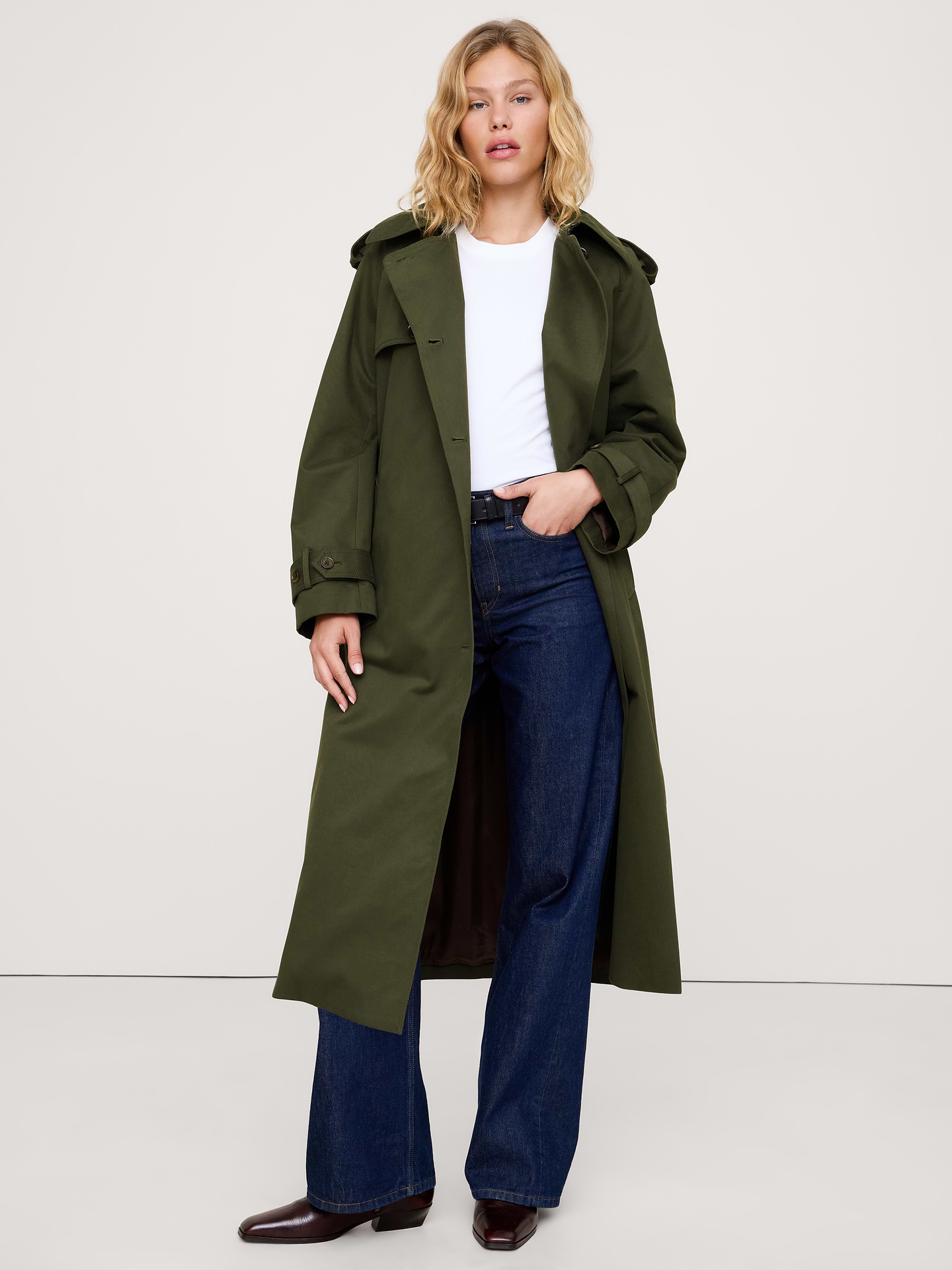 L'image numéro 1 présente Trench en coton classique