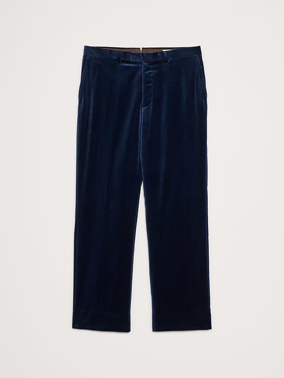 Pantalon droit en velours