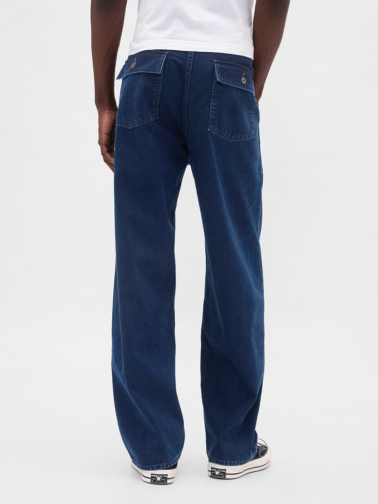 Image number 4 showing, Canvas Baggy Trouser Jeans