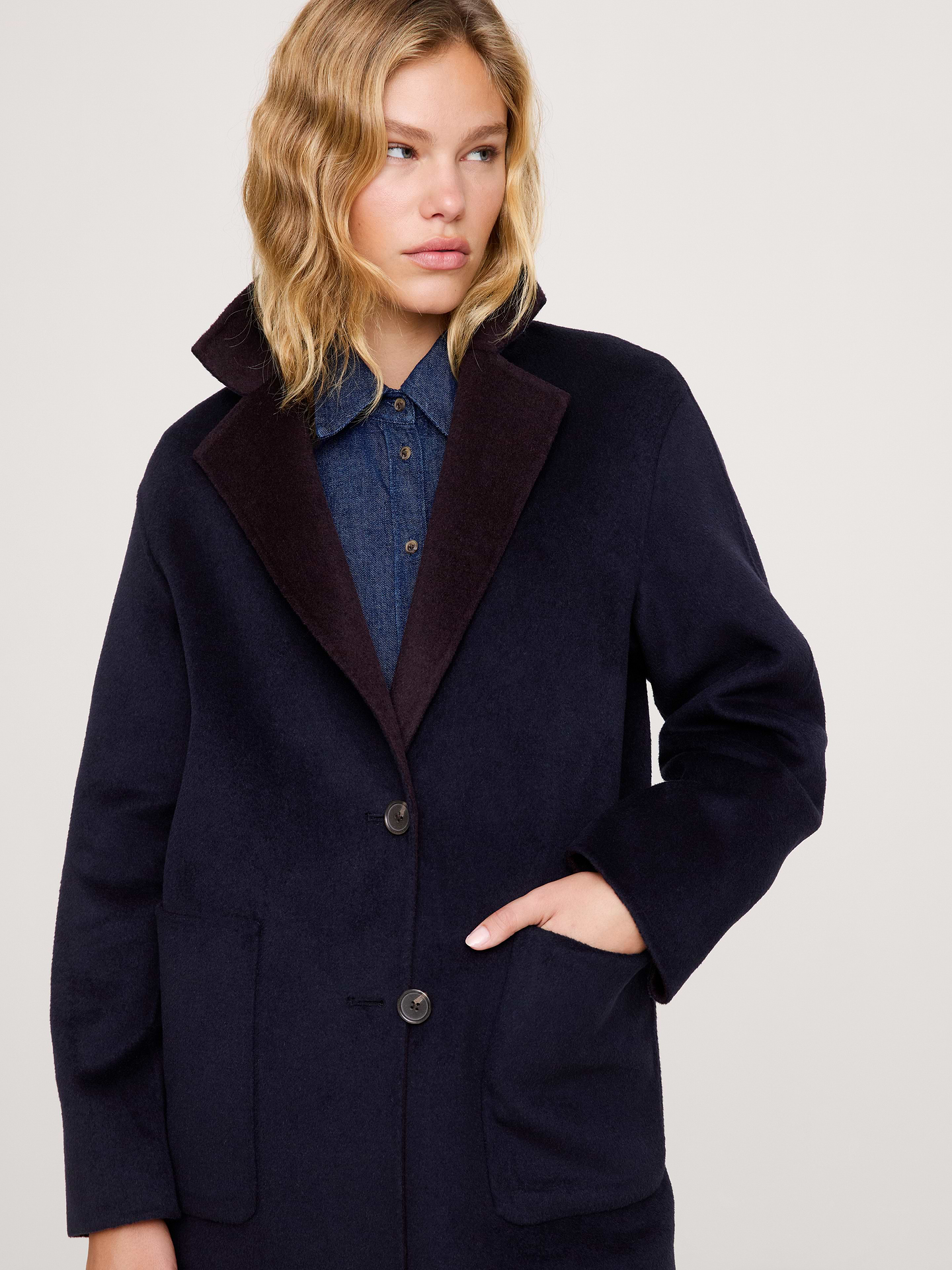 Image 8 de 8, Manteau en tissu double face