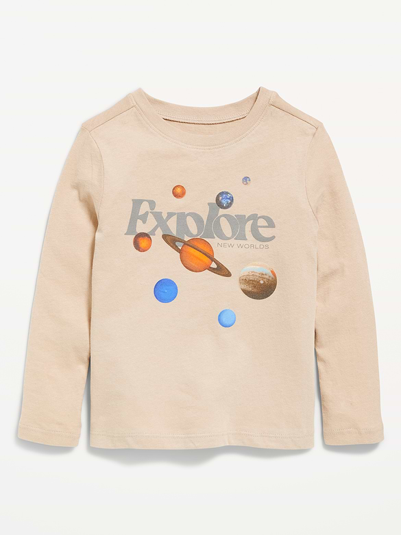 Long-Sleeve Unisex Graphic T-Shirt for Toddler