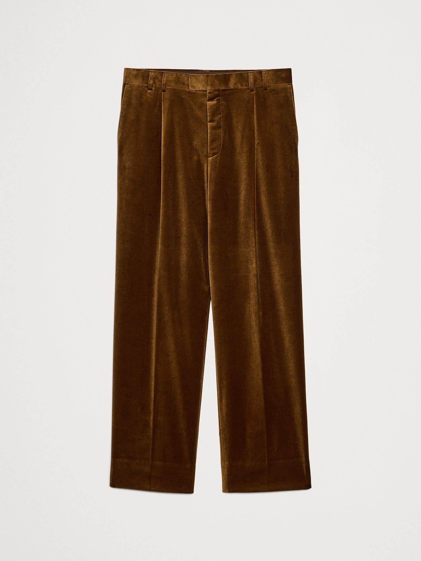 Image 5 of 5, Relaxed Pleated Velvet Pant