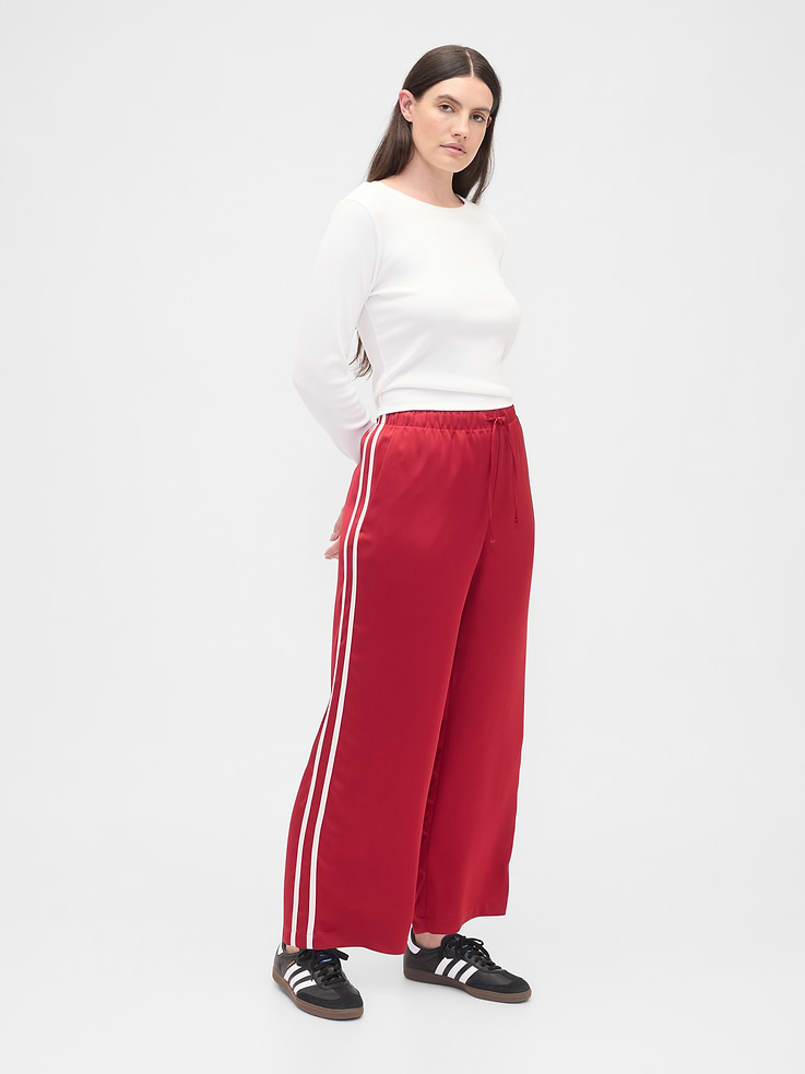 Image number 5 showing, Satin Straight-Leg Crop Pants