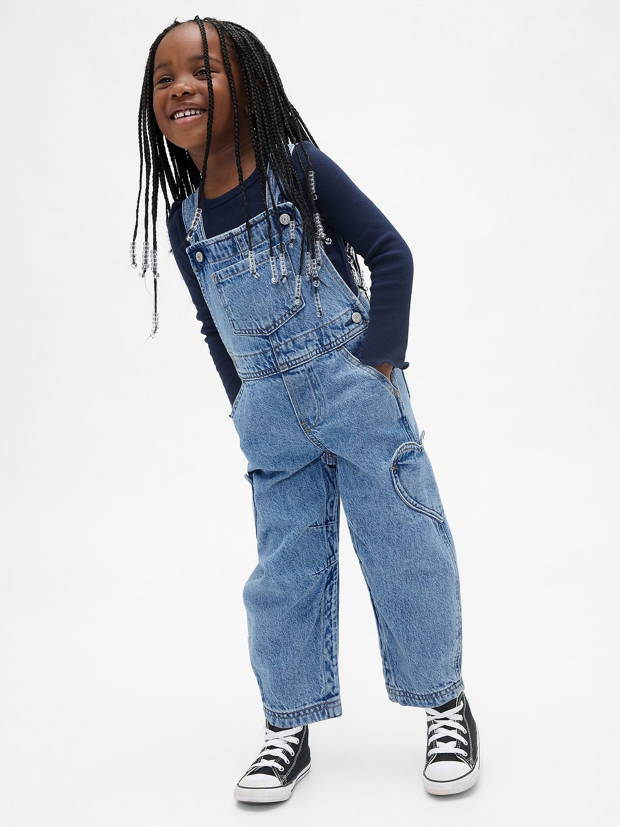 Baby & Toddler Heart Pocket Horseshoe Overalls | Gap