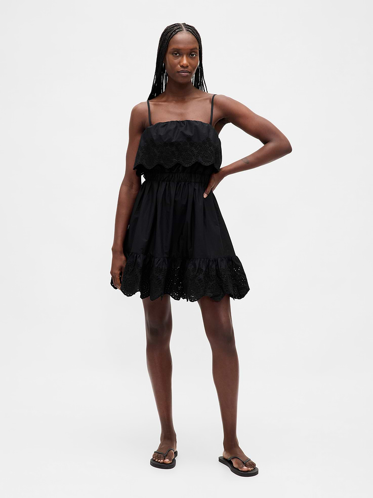 Image number 1 showing, Eyelet Ruffle Mini Dress