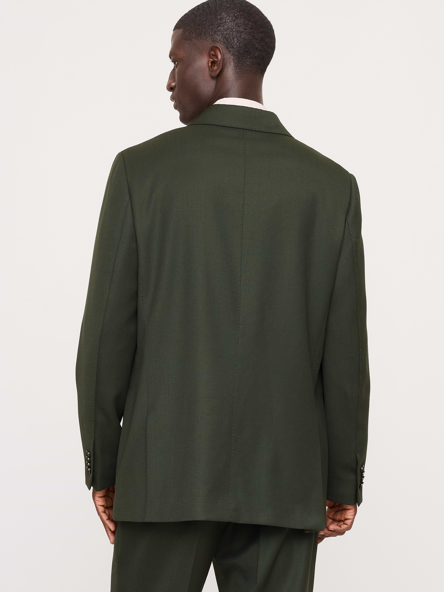 Image number 3 showing, Relaxed Green Twill Suit Jacket