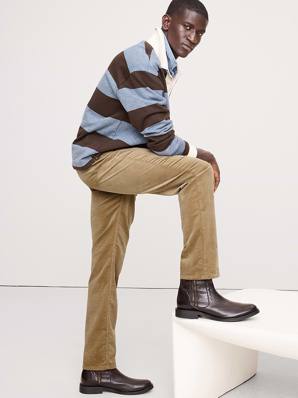 Straight Stretch-Corduroy Traveler Pant