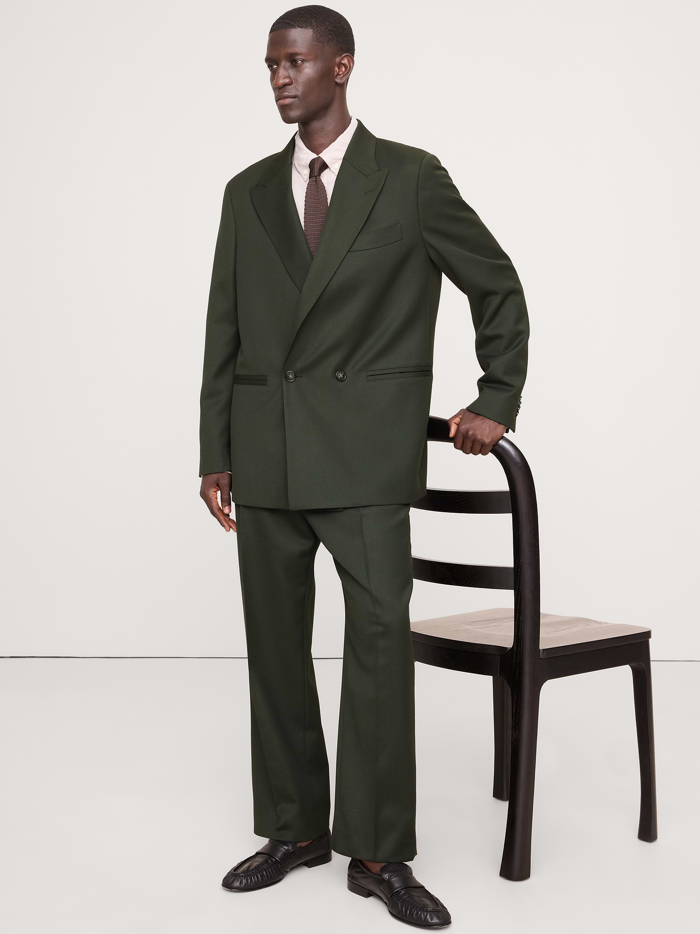 Image number 6 showing, Relaxed Green Twill Suit Jacket