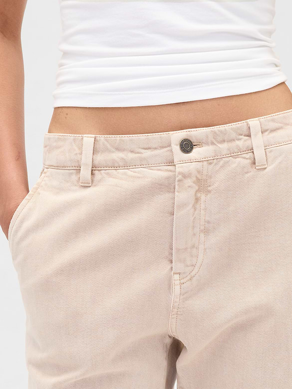 Low Rise Relaxed Flare Khakis