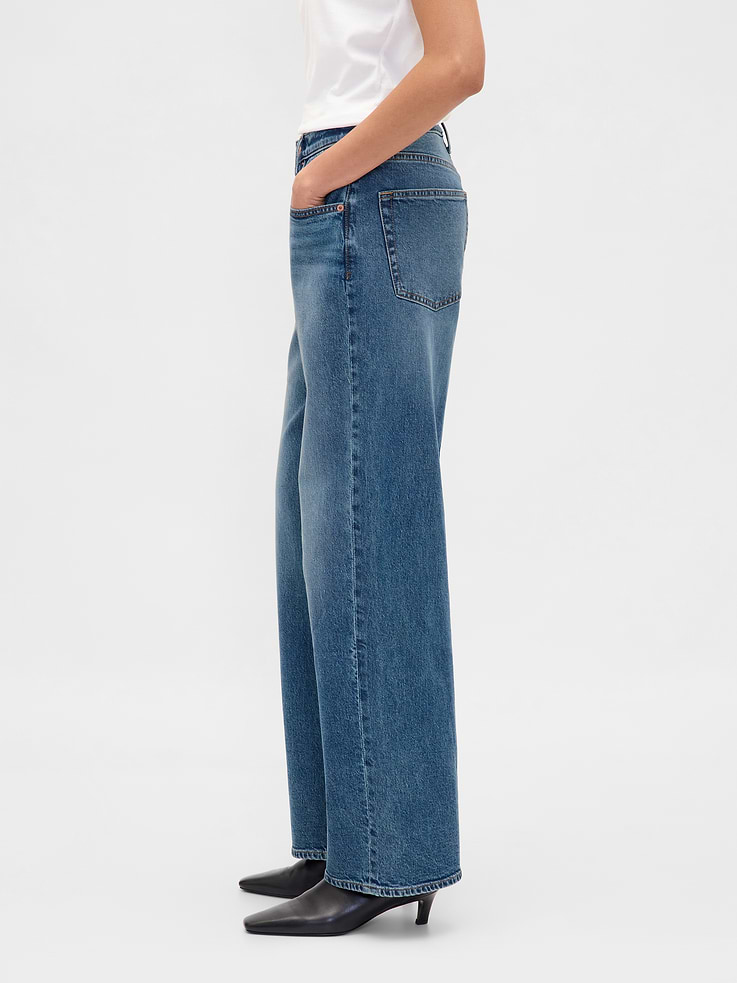 L'image numéro 3 présente Jean ample années 90 à taille haute