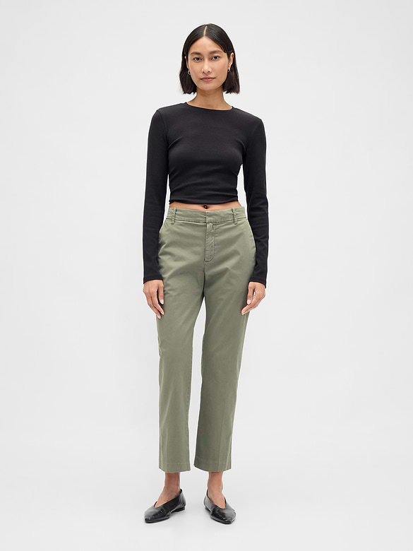 Mid Rise Khakis
