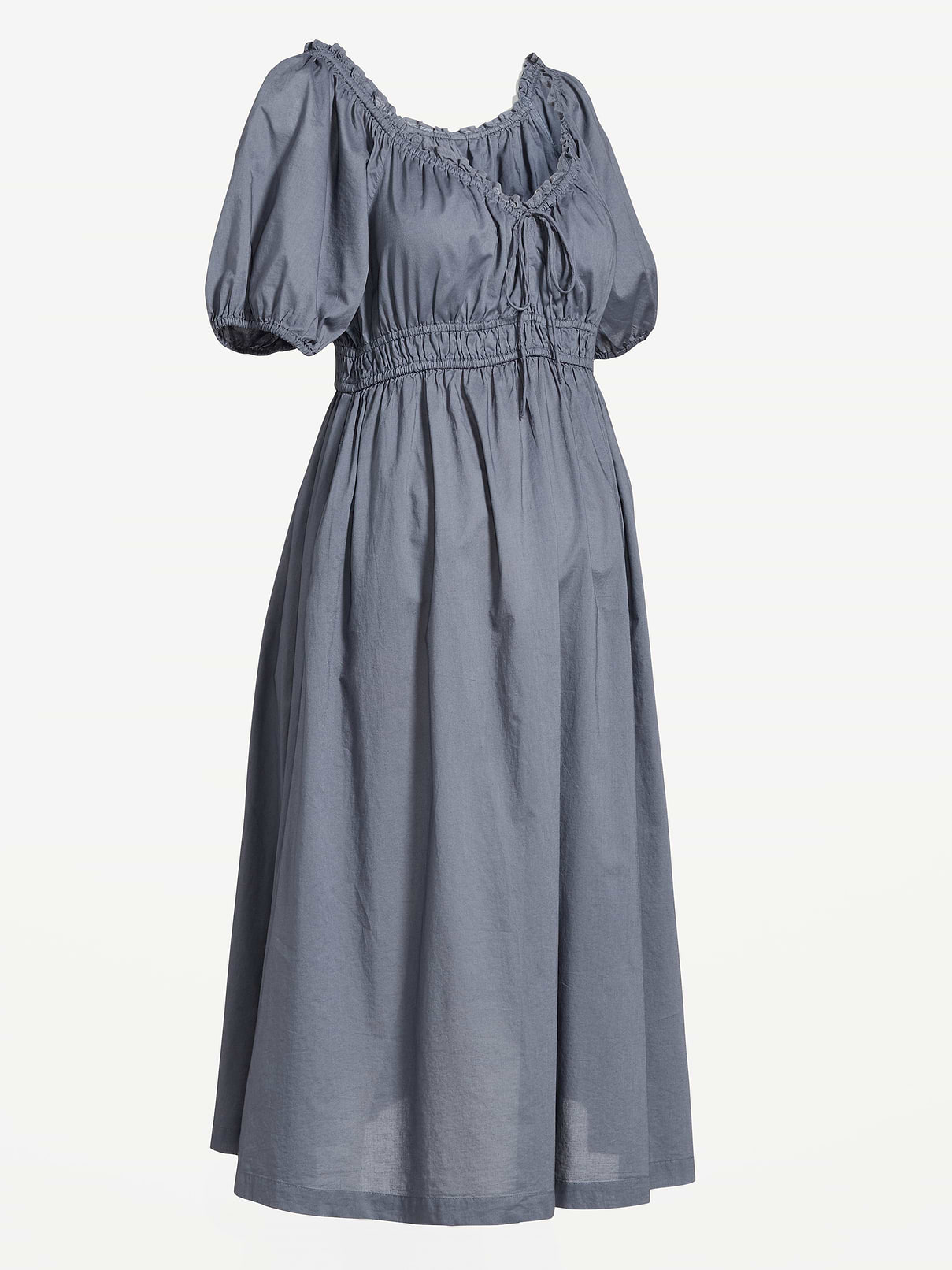 Image number 2 showing, Maternity Puff-Sleeve Midi Dress