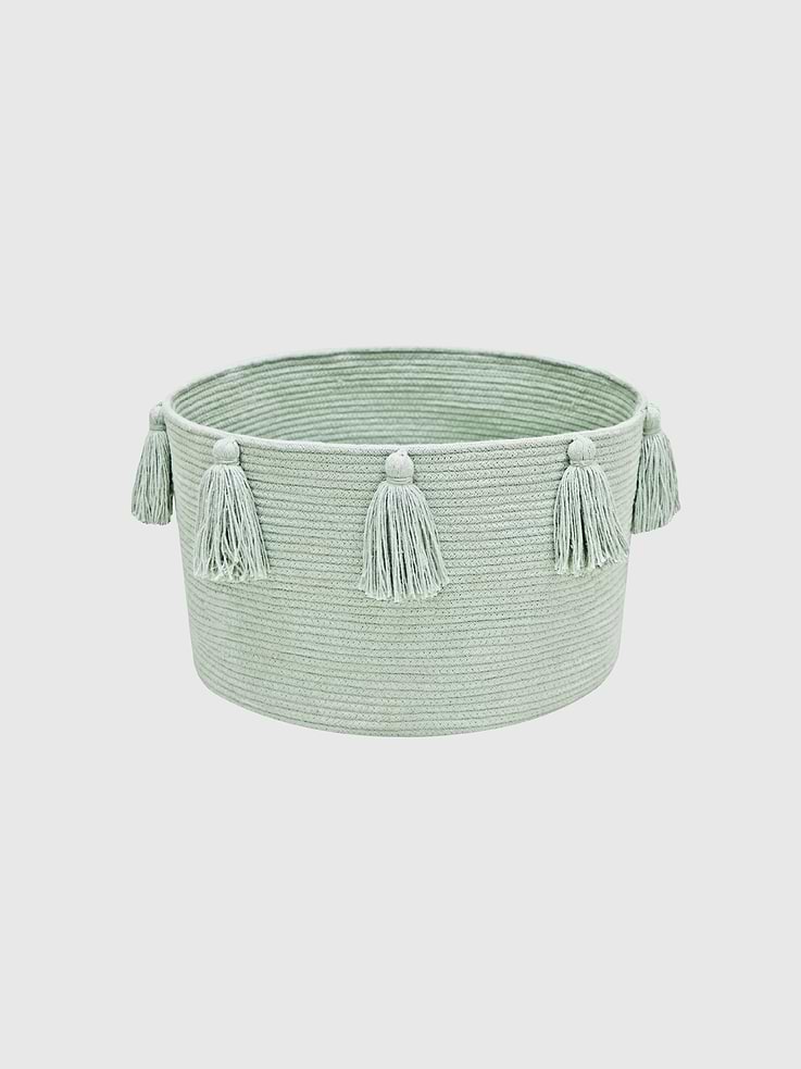 Image number 1 showing, Lorena Canals Basket New Tassels Blue Sage