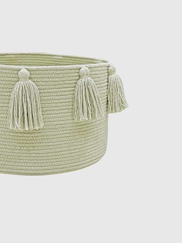 Lorena Canals Basket New Tassels Olive