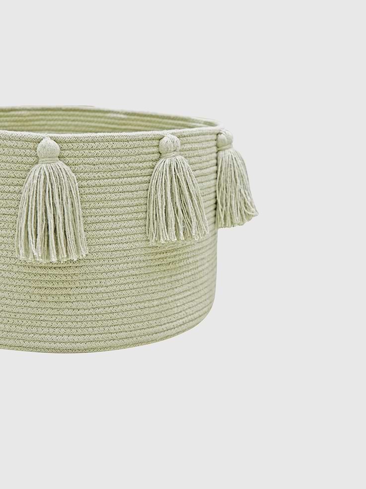 Image number 3 showing, Lorena Canals Basket New Tassels Olive