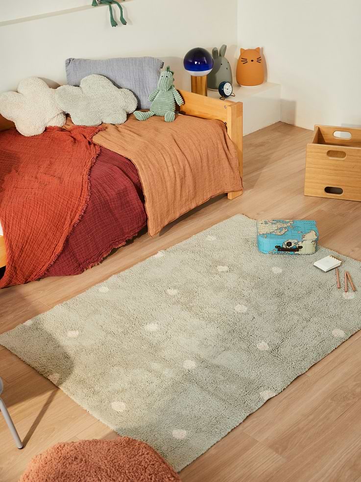 Image number 2 showing, Lorena Canals Washable Rug Mini Dot Blue Sage