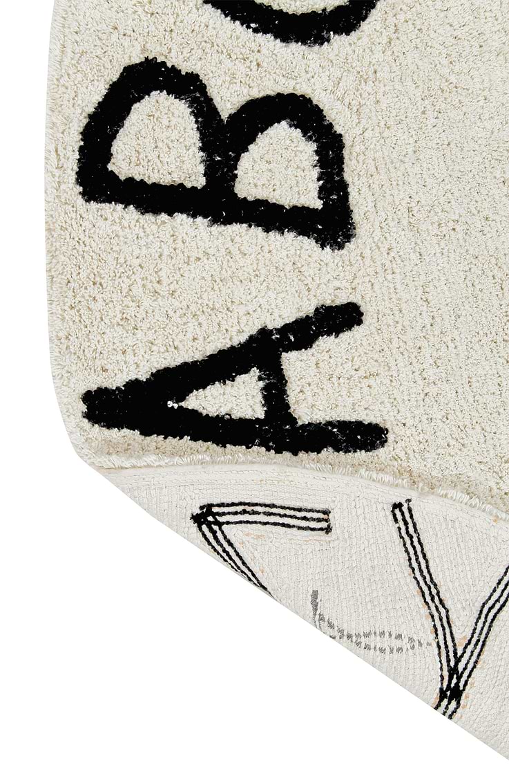 Image number 4 showing, Lorena Canals Washable Rug ABC Natural Black