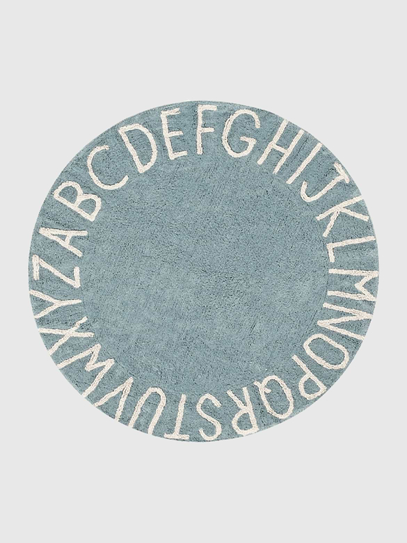 Lorena Canals Washable Rug ABC Natural Vintage Blue