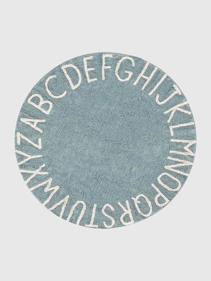 Image number 1 showing, Lorena Canals Washable Rug ABC Natural Vintage Blue