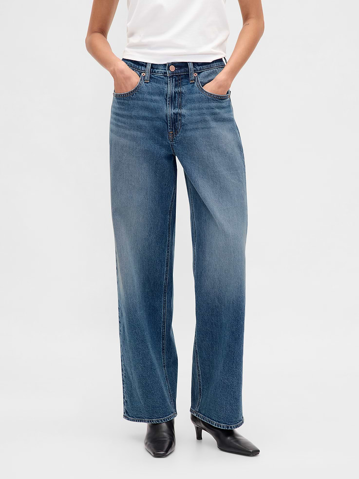 L'image numéro 2 présente Jean ample années 90 à taille haute