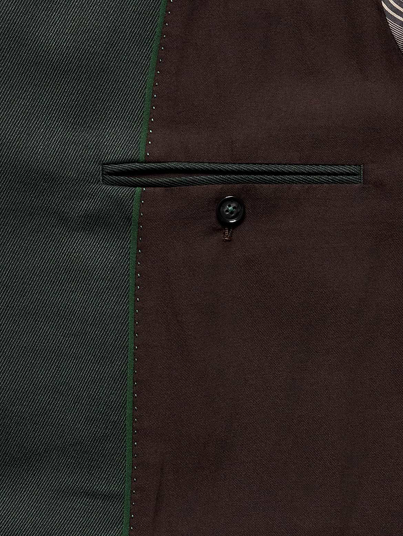 Relaxed Green Twill Suit Jacket