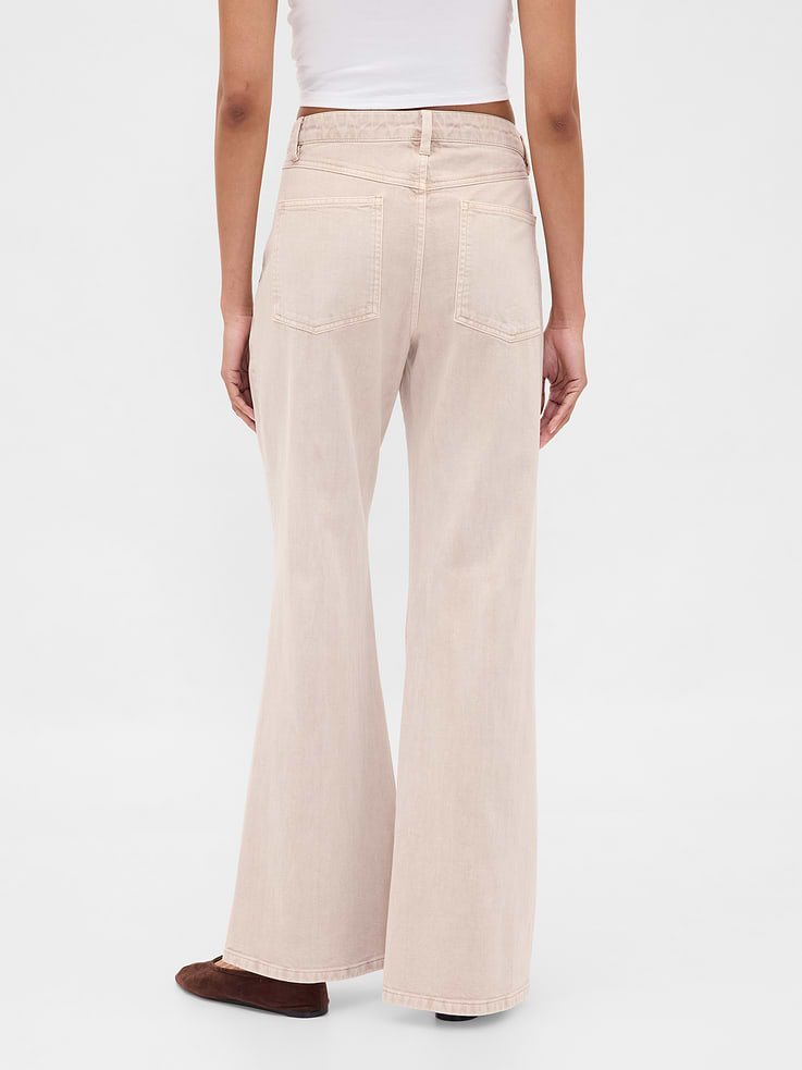 Image number 4 showing, Low Rise Relaxed Flare Khakis