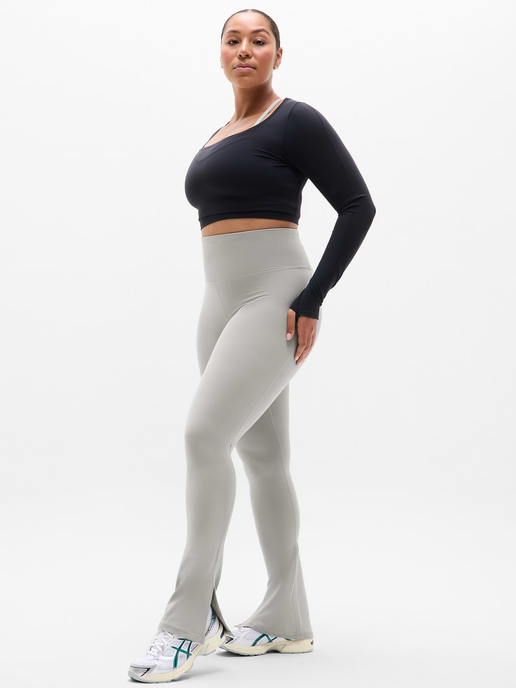 Image number 7 showing, Elation Ultra High Rise Split Slim Flare Pant