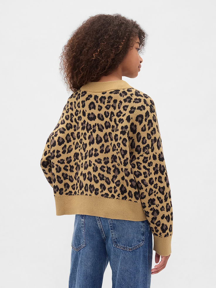 Image number 3 showing, Kids Boxy V-Neck Sweater