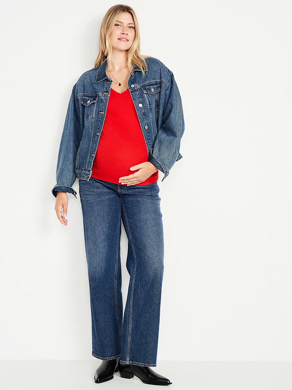 Maternity Cozy Snug V-Neck T-Shirt