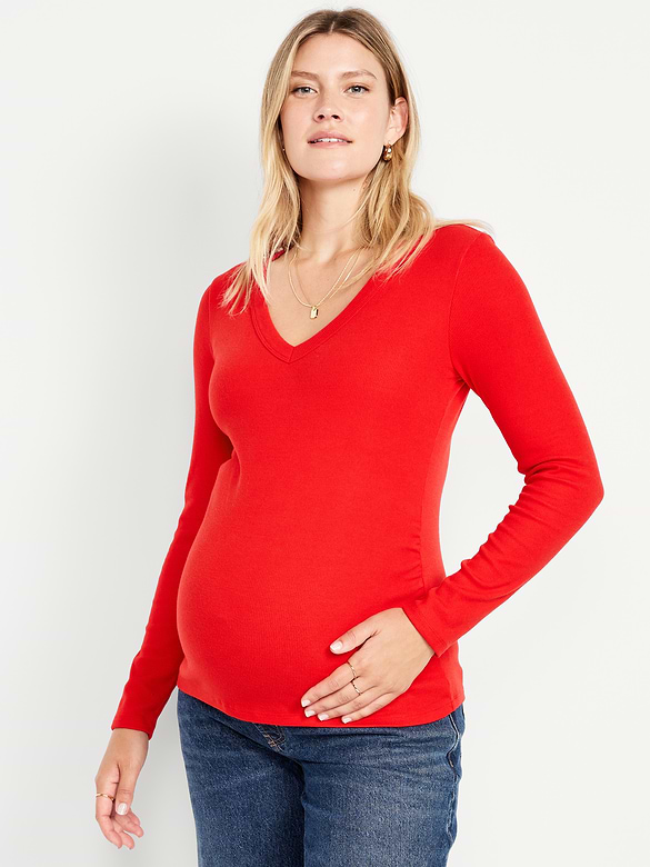 Maternity Cozy Snug V-Neck T-Shirt