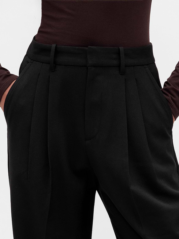 365 High Rise Brushed Twill Taper Ankle Trousers